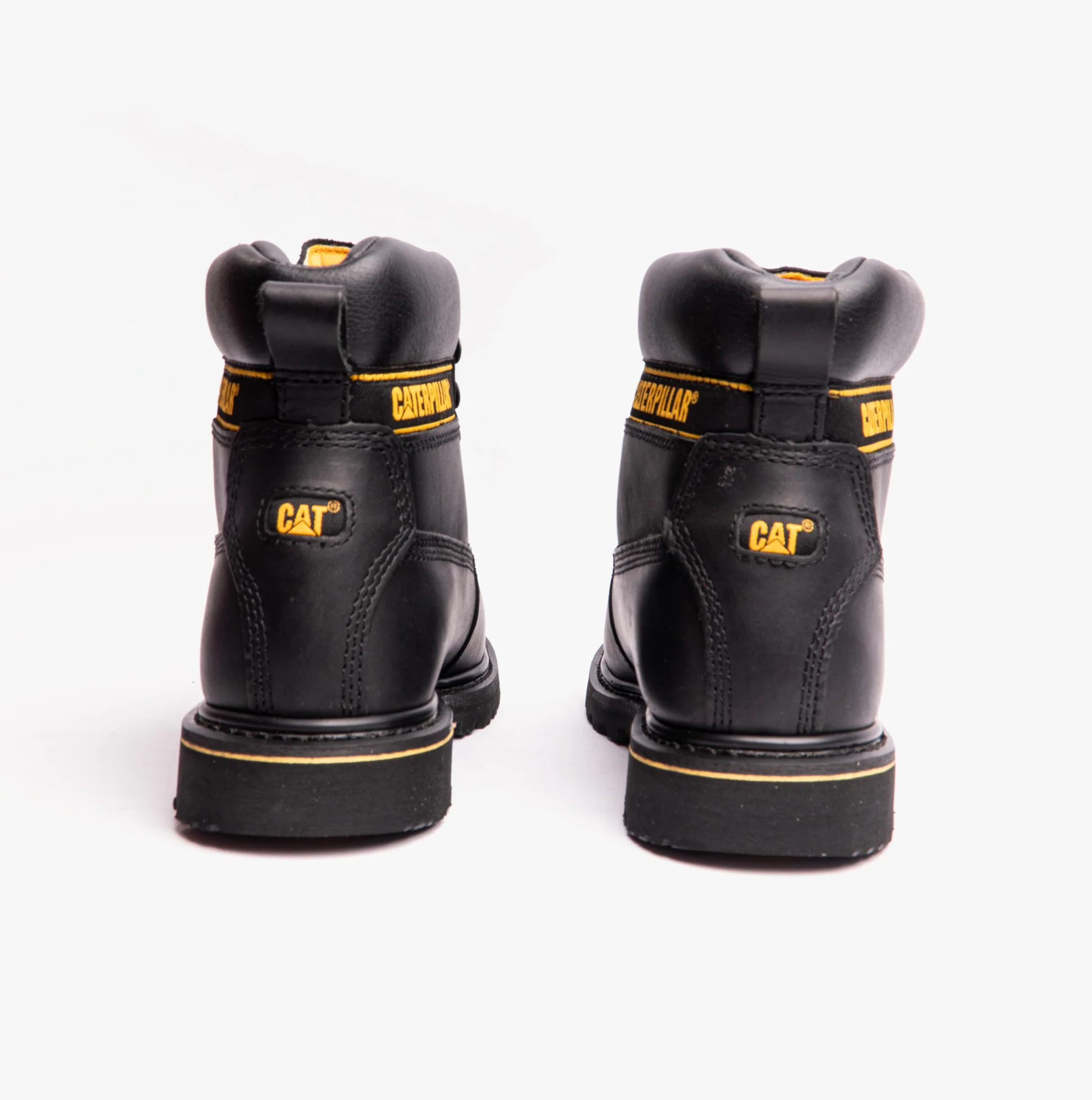 CAT HOLTON SB Mens Leather Safety Boots Black - Image 4