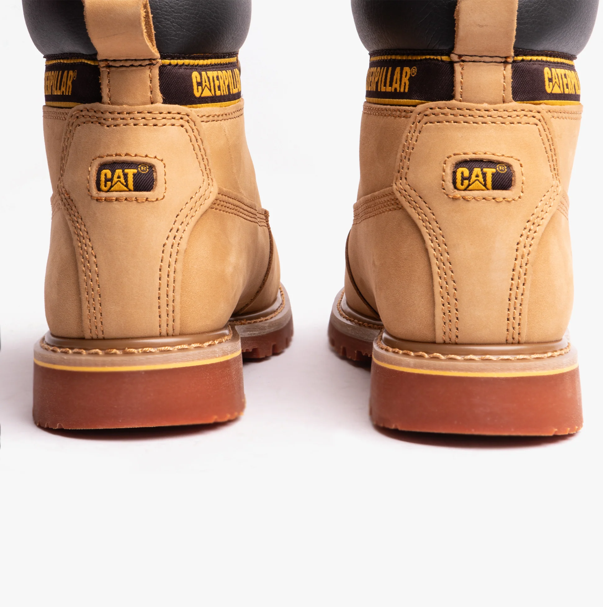 CAT HOLTON SB Mens Leather Safety Boots Honey - Image 4