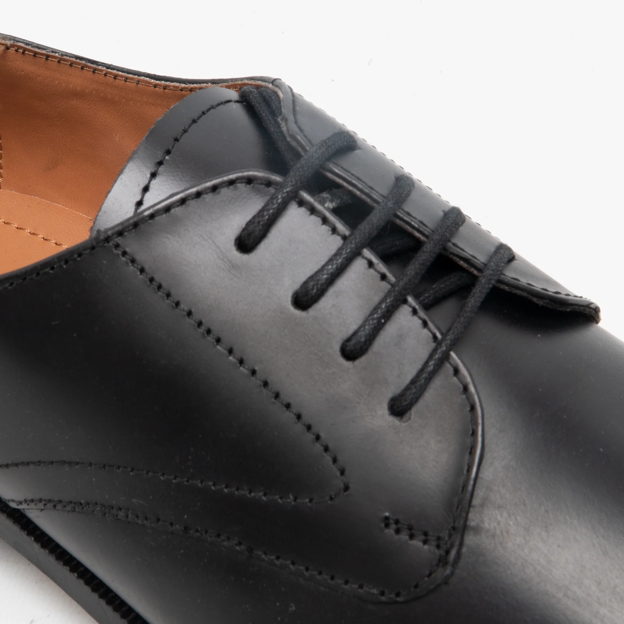 Grafters Womens Leather Uniform Shoes Black - Image 3
