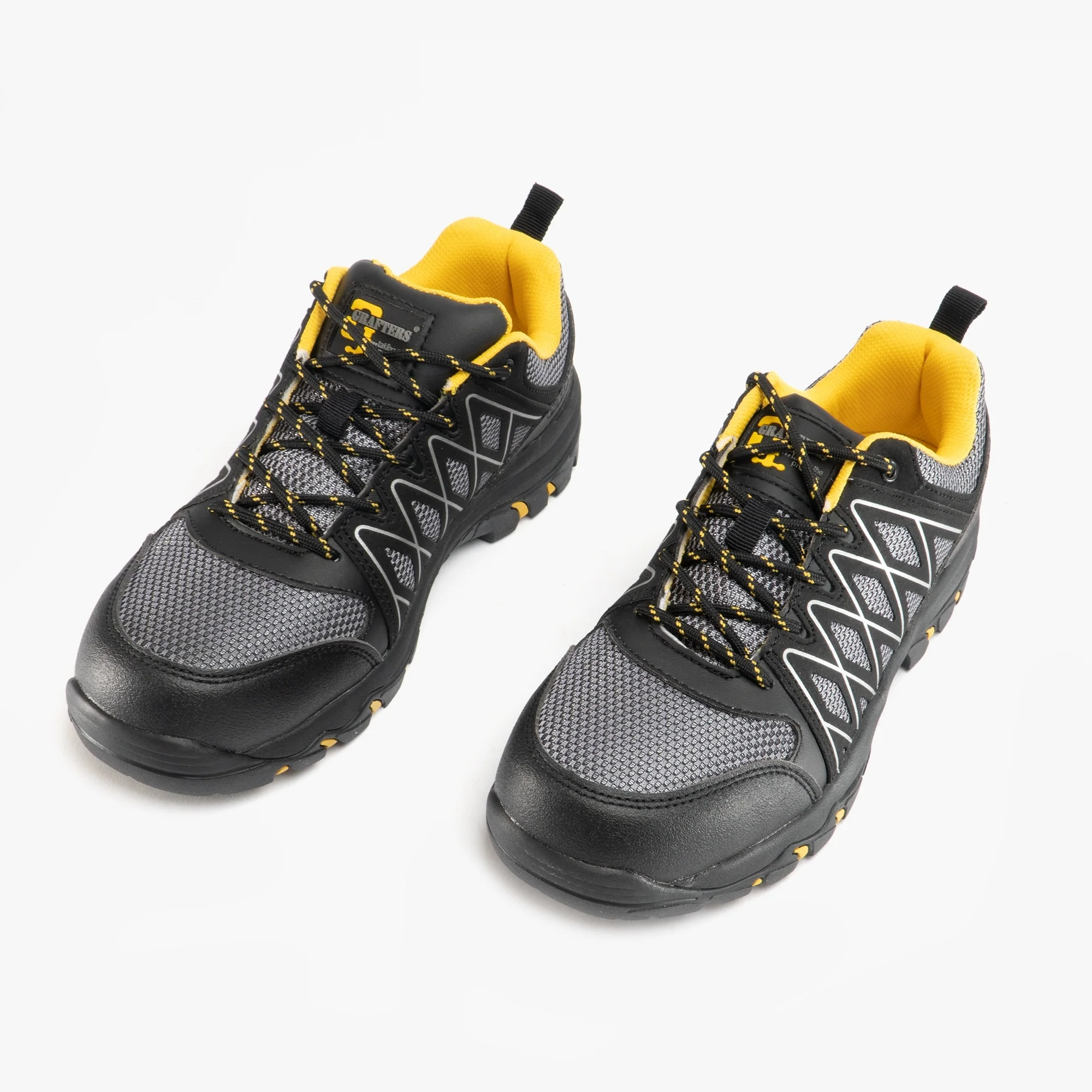 Grafters M065F Unisex Safety Trainers Grey/Black - Image 2