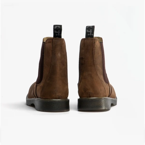 Grafters BELGRAVIA Unisex Chelsea Boots Waxy Brown - Image 6