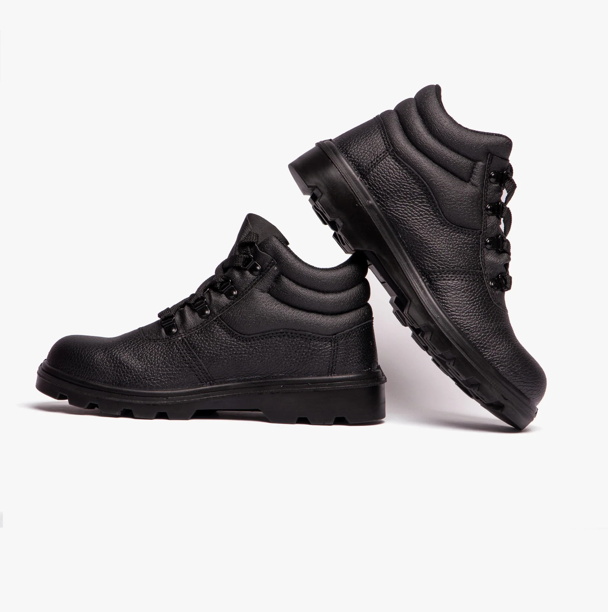 Grafters M240A Unisex Leather Safety Boots Black - Image 4