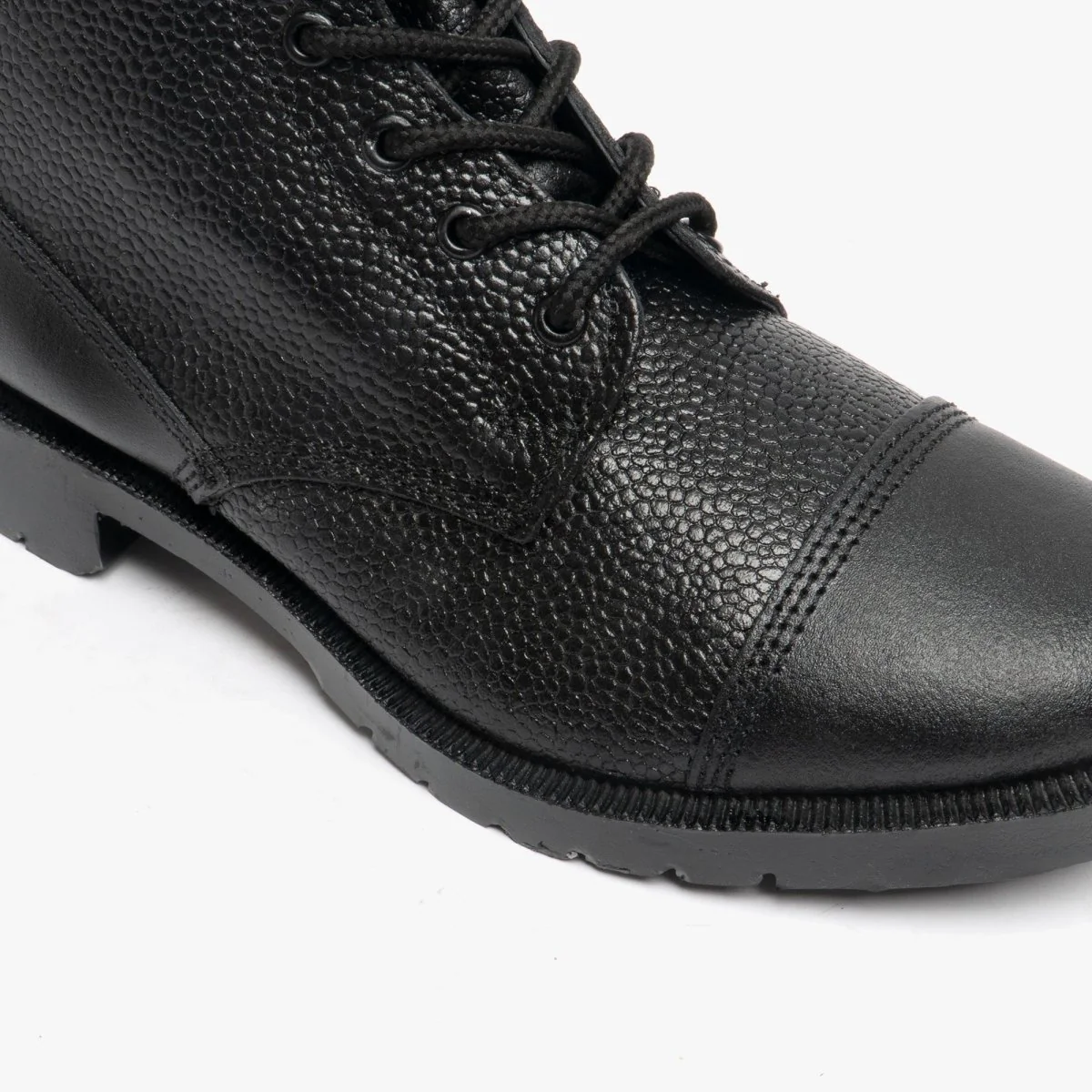Grafters M391A Unisex Grain Leather Work Boots Black - Image 13