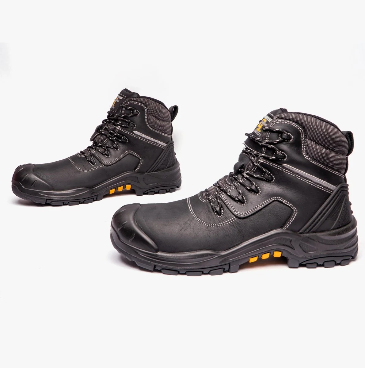 M426A Mens Non-Metal Leather Safety Boots Black - Image 6