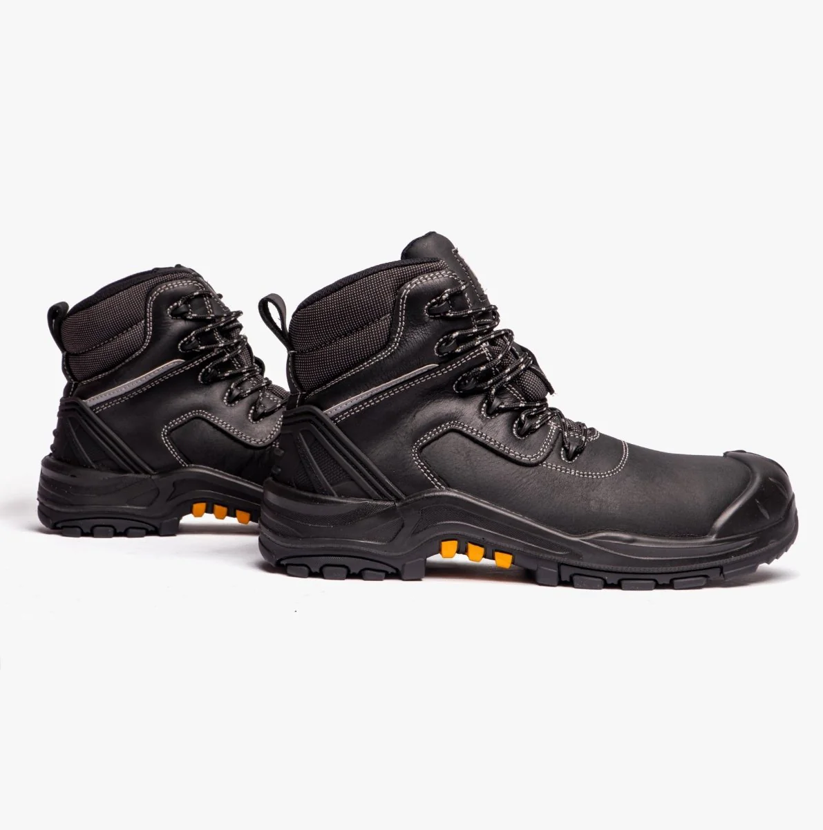 M426A Mens Non-Metal Leather Safety Boots Black - Image 8