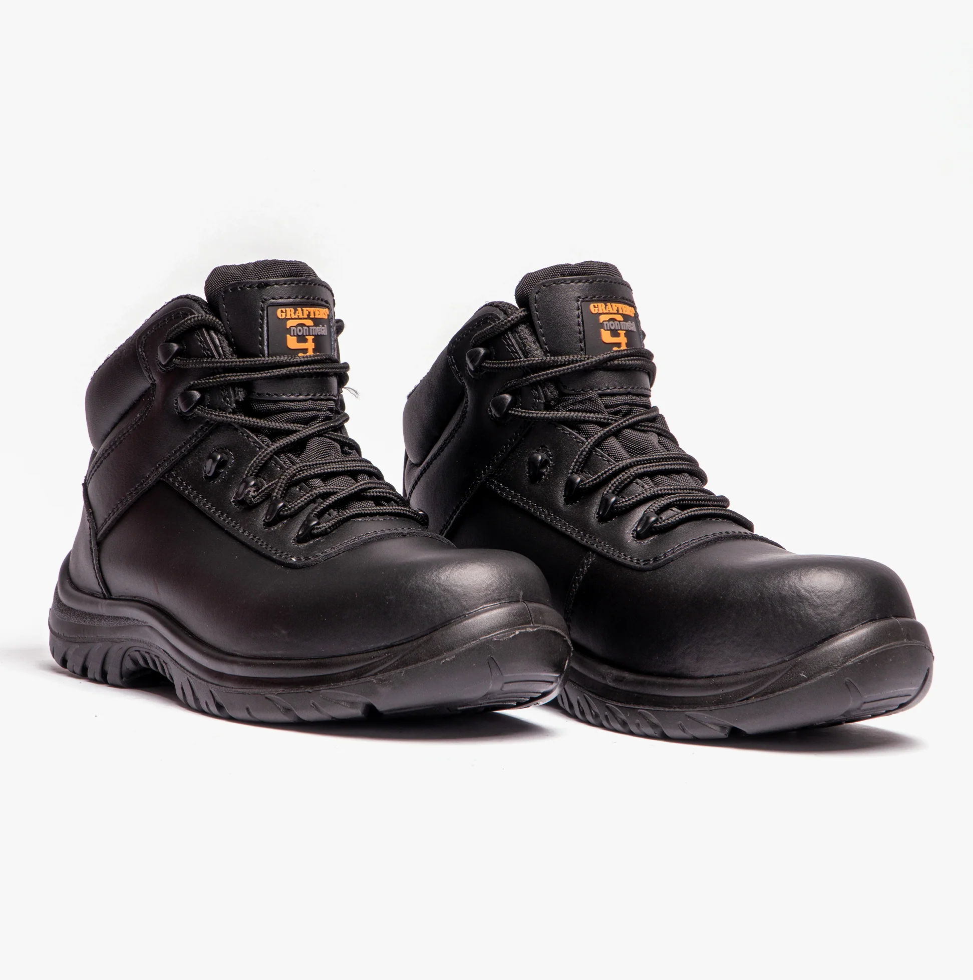 Grafters M466A Unisex Composite Toe Safety Boots Black - Image 2