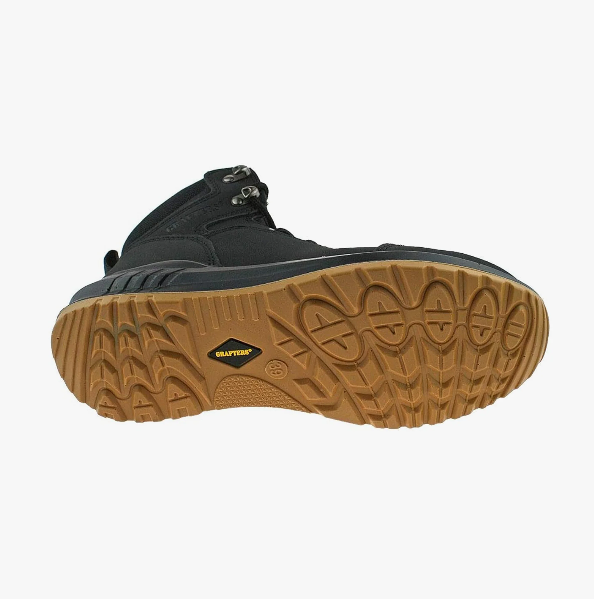Grafters M513A Unisex Nubuck Steel Toe Boots Black - Image 4