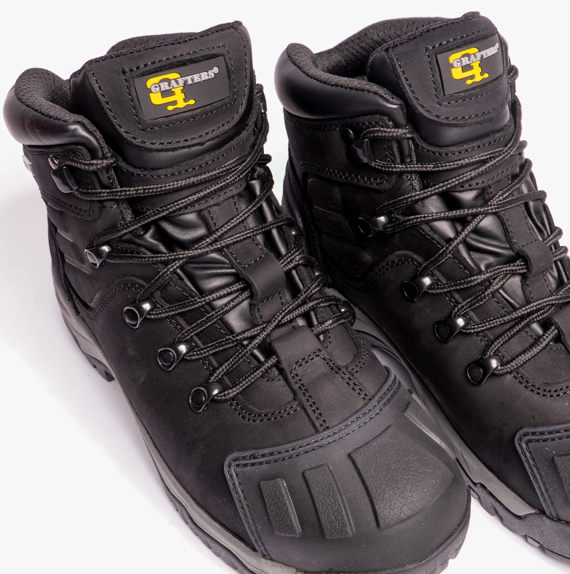 Grafters M514A Mens Leather Safety Boots Black - Image 7