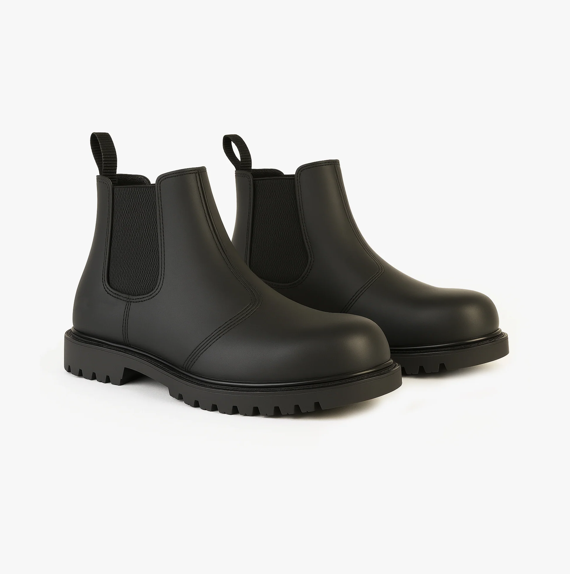 Grafters M539A Unisex Leather Chelsea Safety Boots Black - Image 2