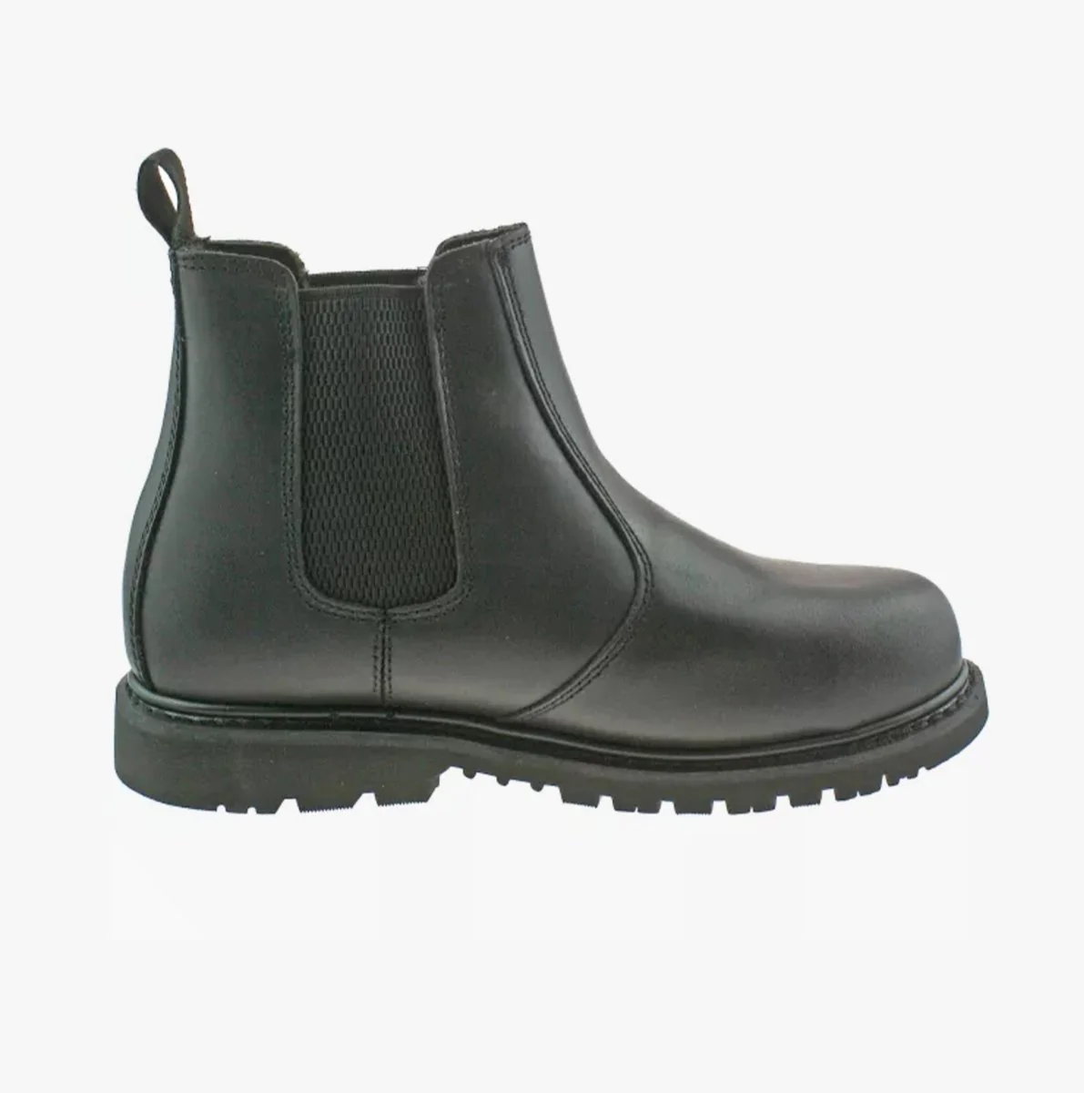Grafters M539A Unisex Leather Chelsea Safety Boots Black - Image 5