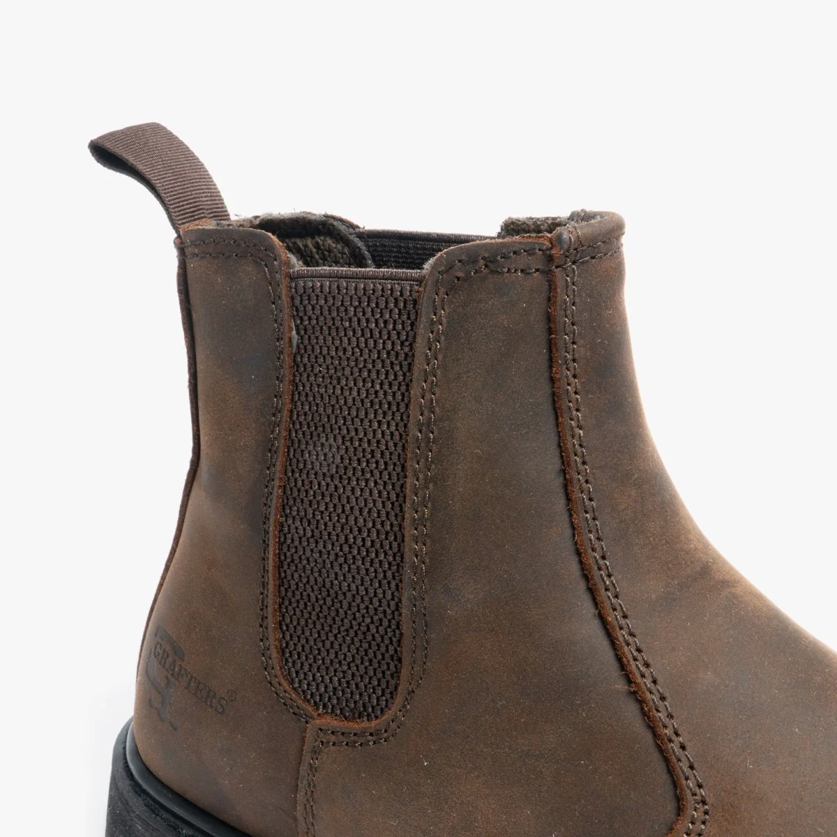 Grafters M539B Unisex Leather Dealer Safety Boots Brown - Image 13