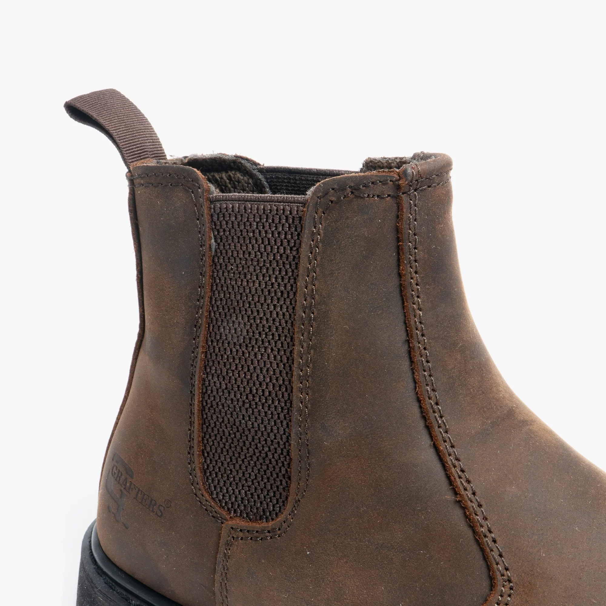 Grafters M539B Unisex Leather Dealer Safety Boots Brown - Image 6