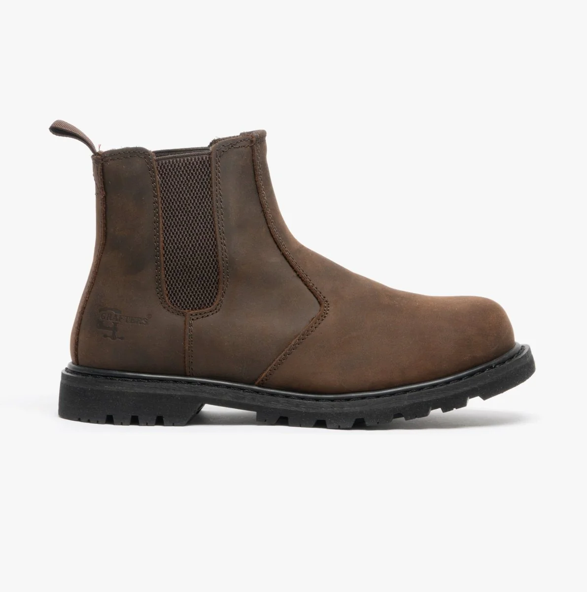 Grafters M539B Unisex Leather Dealer Safety Boots Brown - Image 8