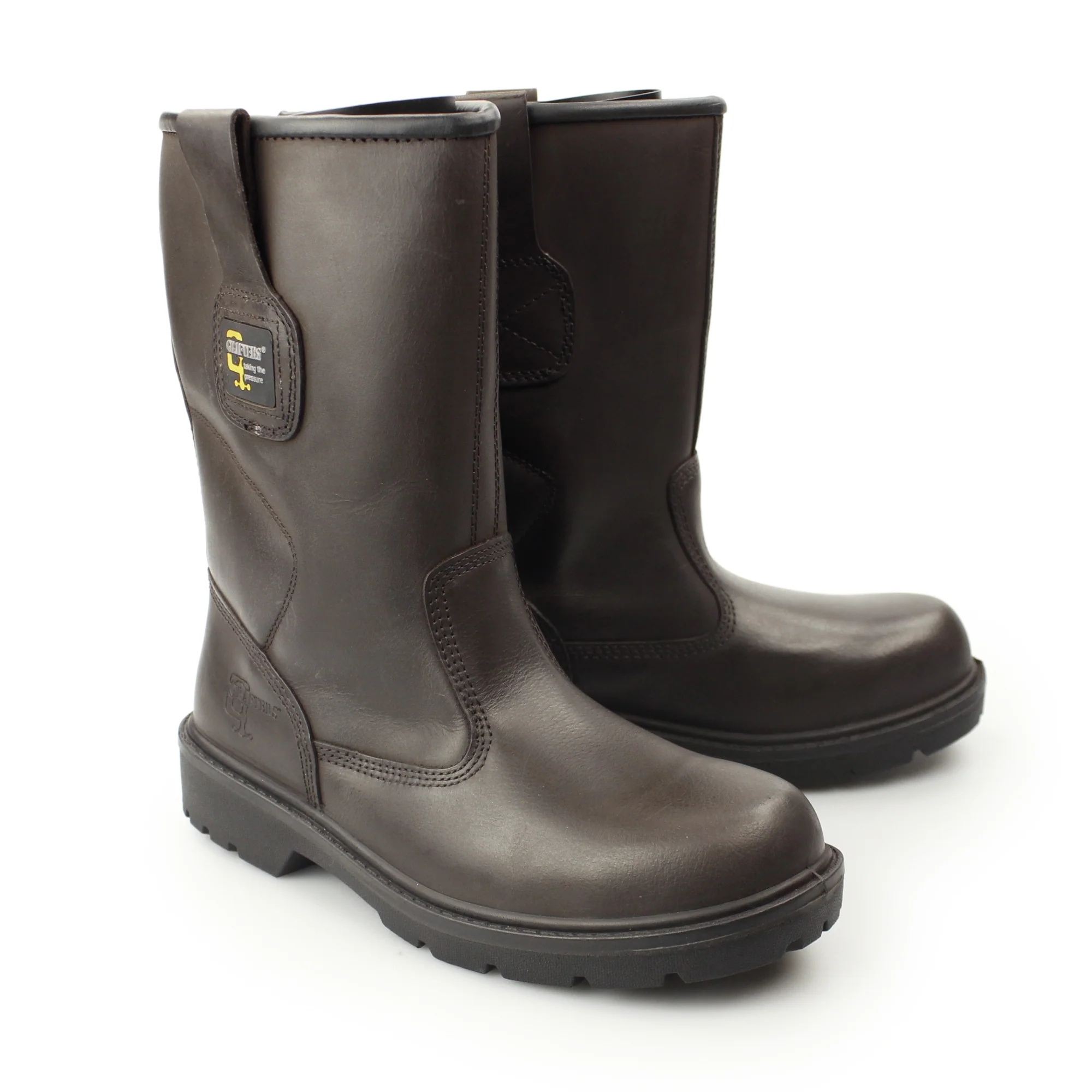 Grafters M560B Mens Leather Rigger Safety Boots Brown - Image 3