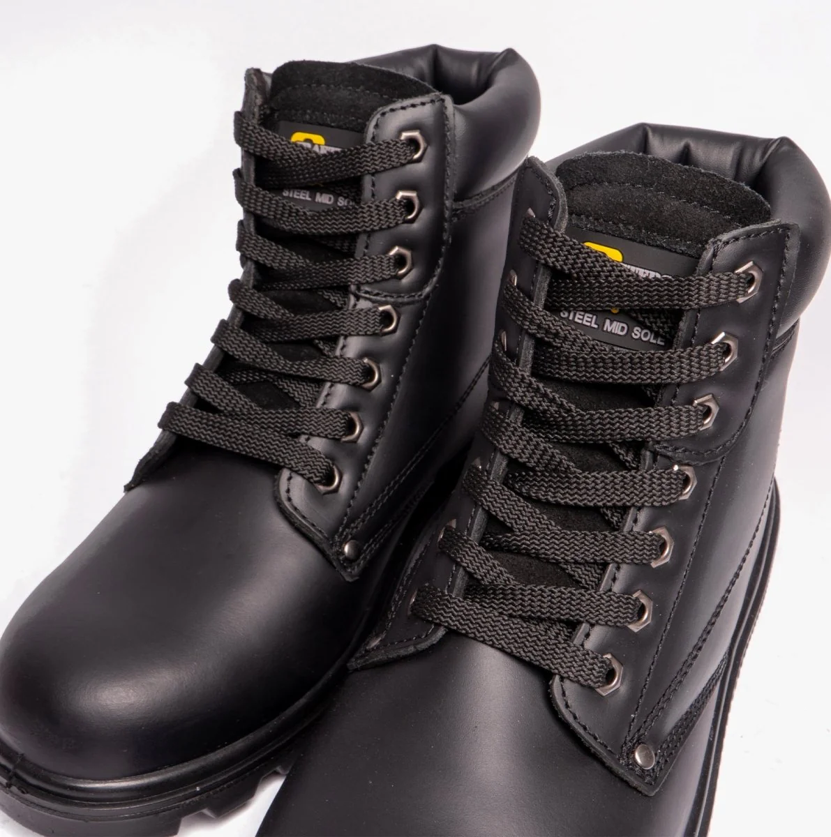 Grafters M569A Unisex Leather Safety Boots Black - Image 11