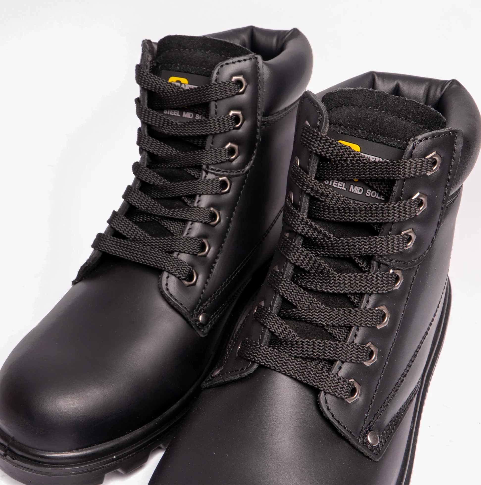 Grafters M569A Unisex Leather Safety Boots Black - Image 4