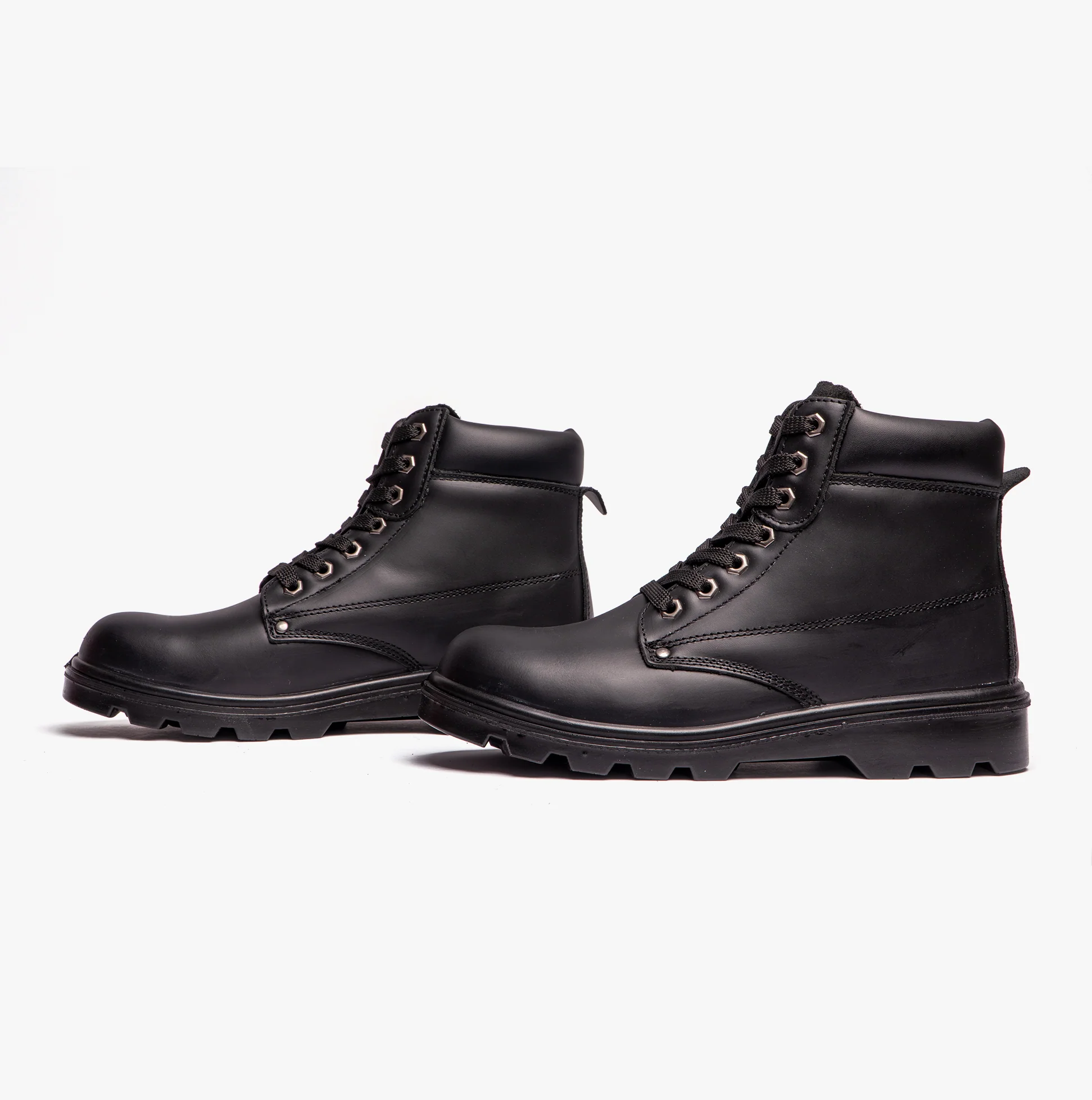 Grafters M569A Unisex Leather Safety Boots Black - Image 5