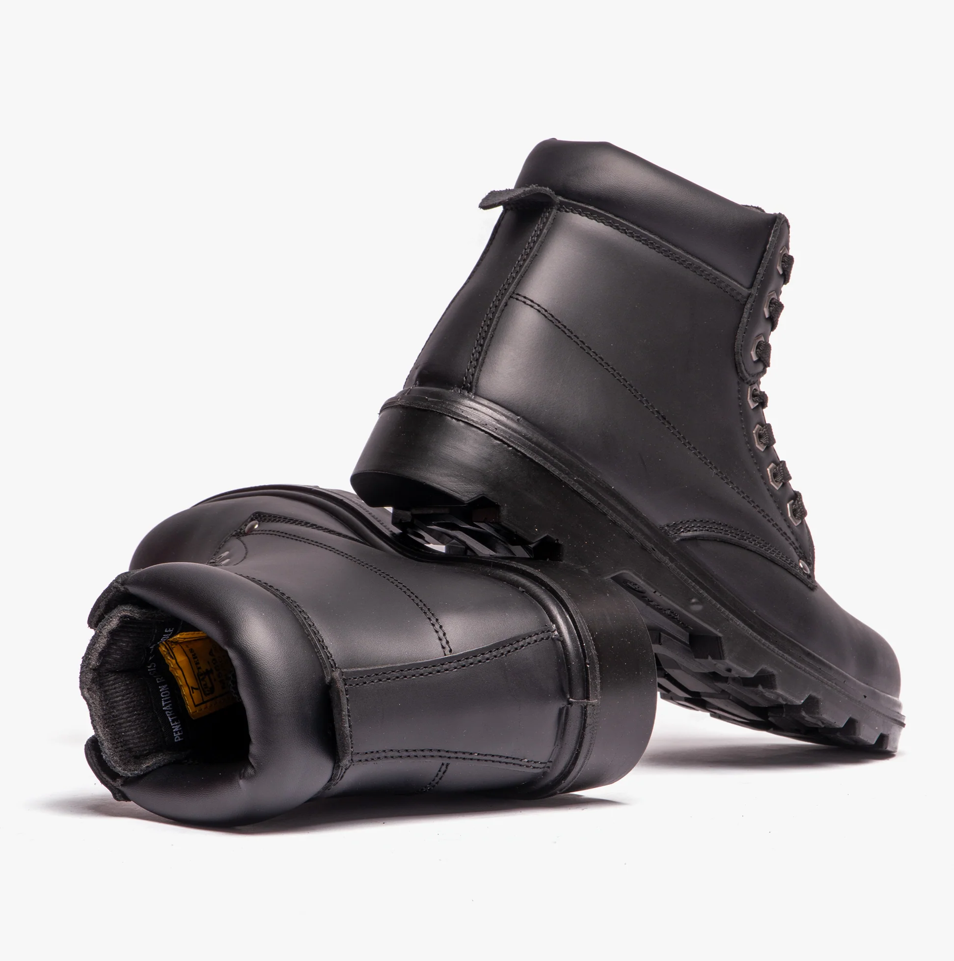 Grafters M569A Unisex Leather Safety Boots Black - Image 6