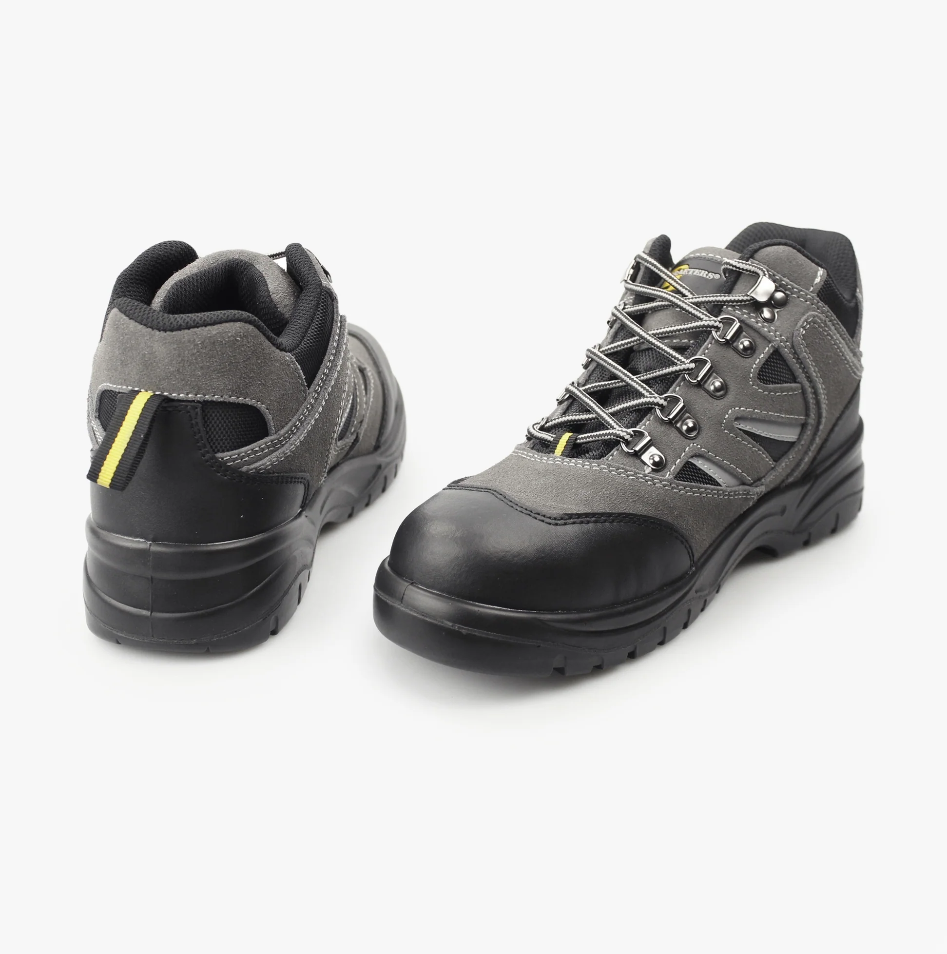 Grafters M685F Unisex Suede Hiking Safety Boots Grey/Black - Image 4