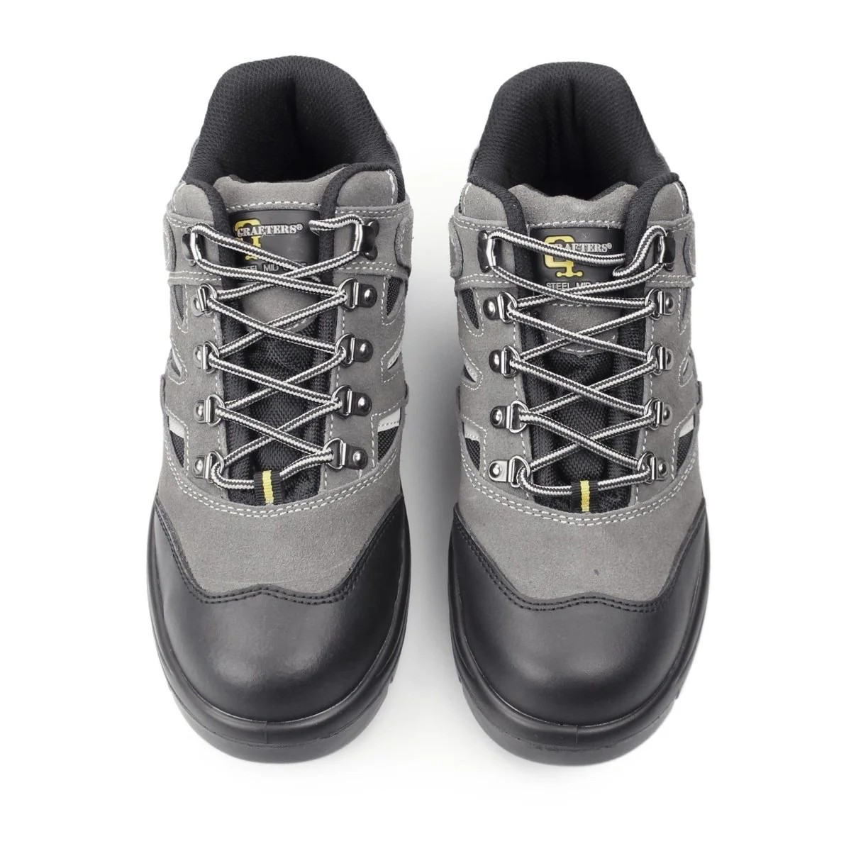 Grafters M685F Unisex Suede Hiking Safety Boots Grey/Black - Image 7