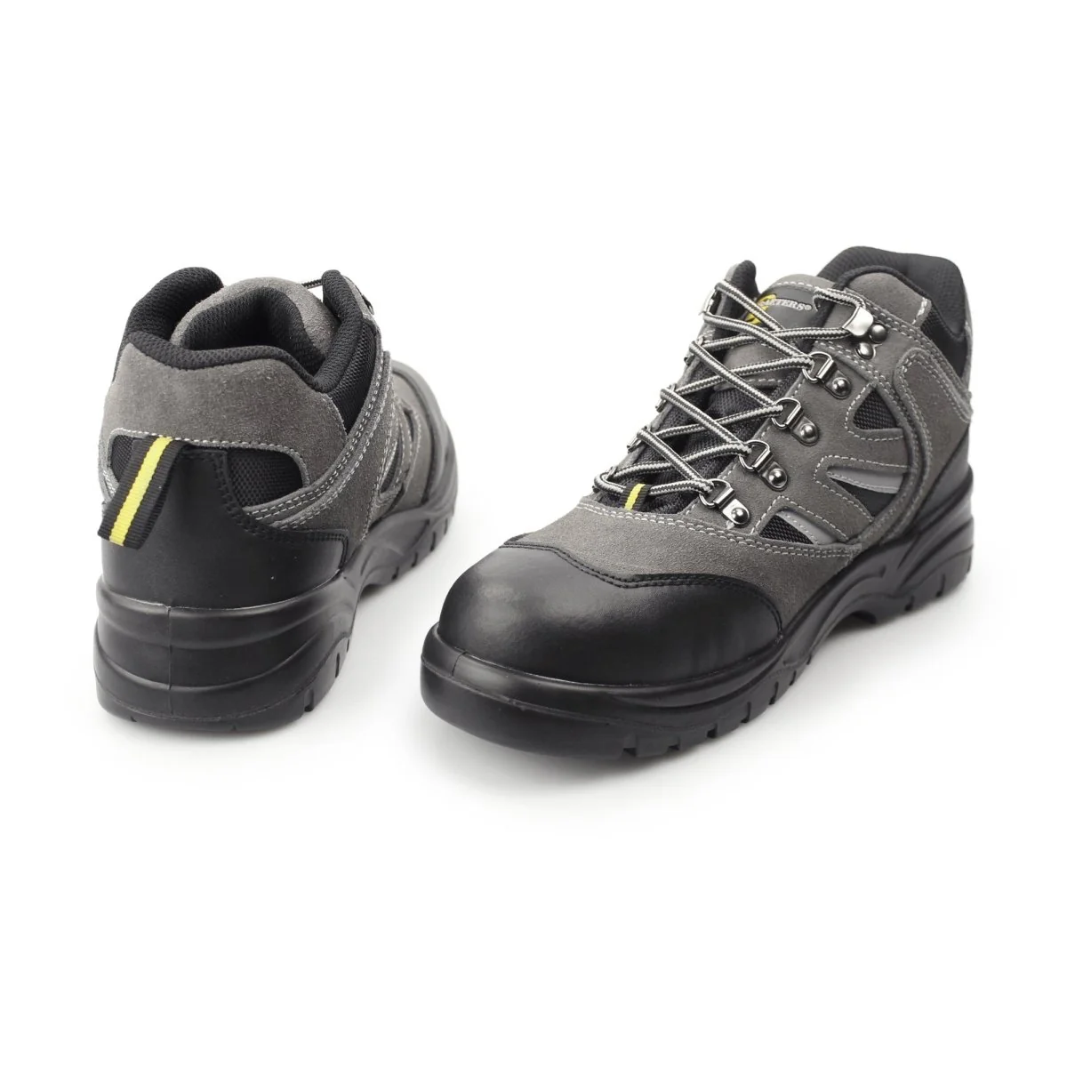 Grafters M685F Unisex Suede Hiking Safety Boots Grey/Black - Image 9