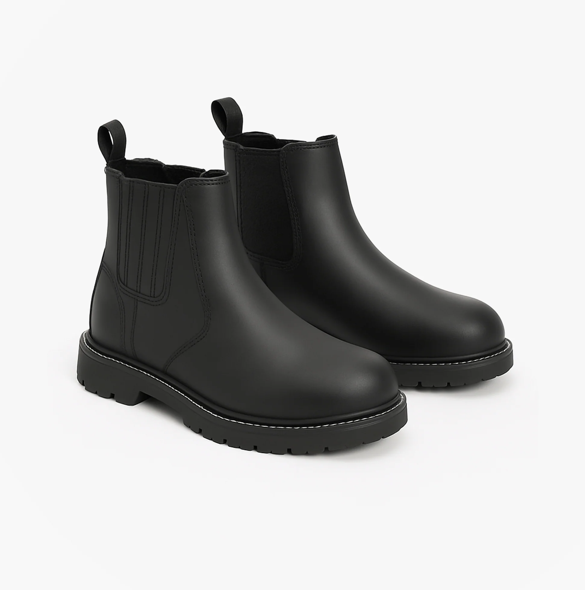 Grafters M763A Mens Leather Safety Boots Black - Image 2