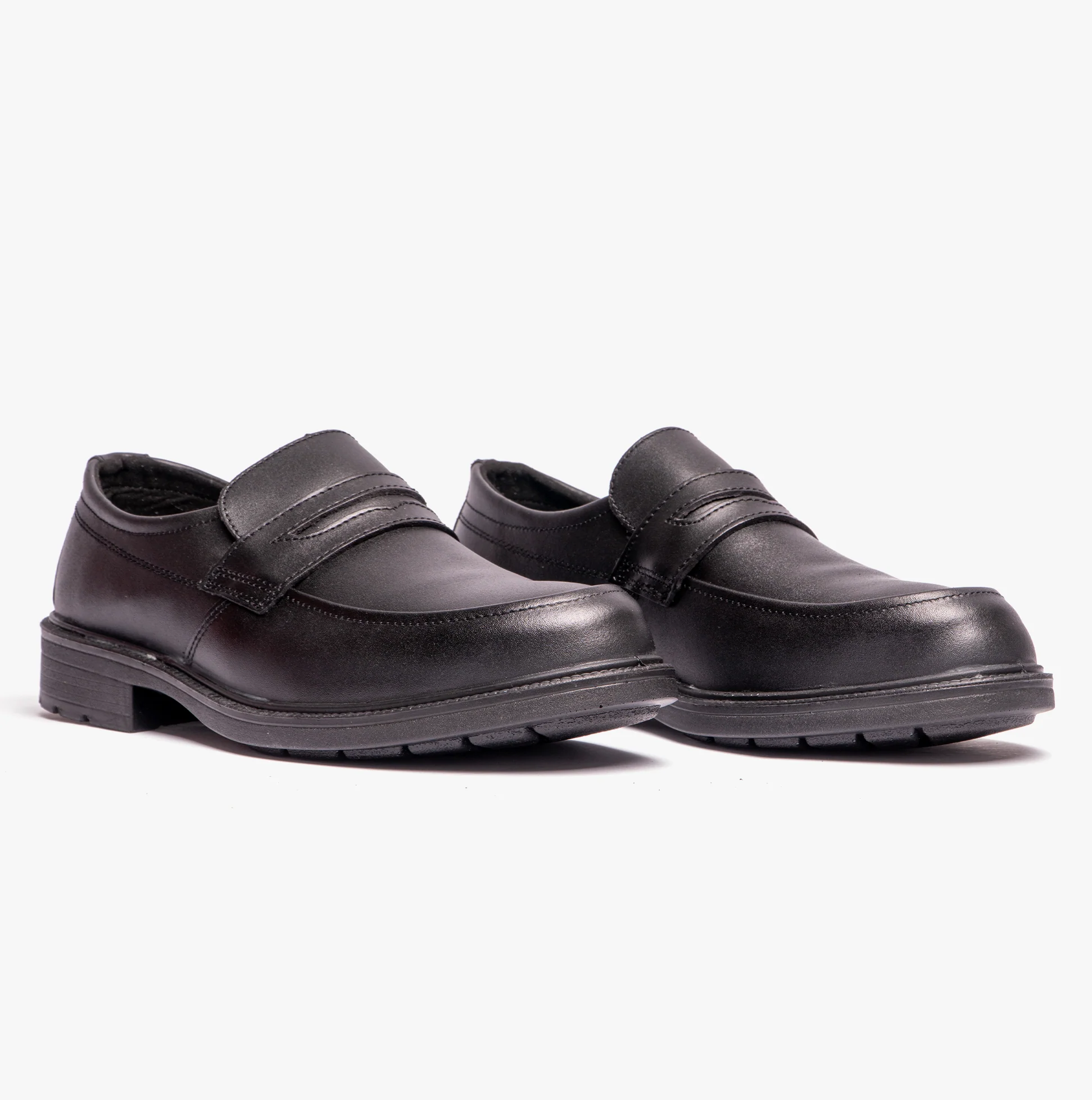 Grafters M895A Mens Leather Uniform Safety Shoes Black - Image 2