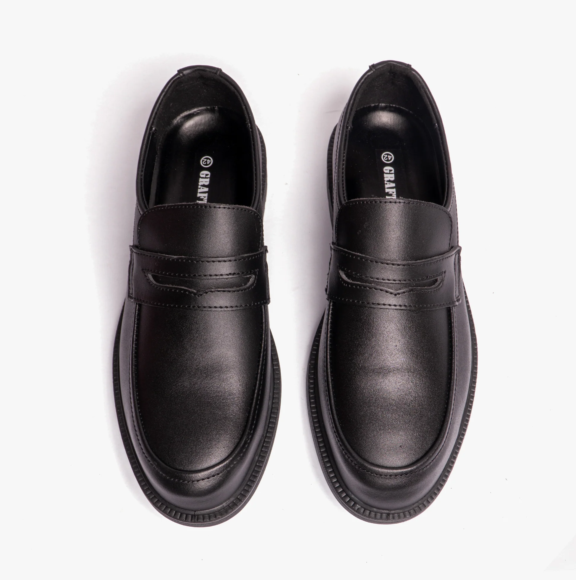 Grafters M895A Mens Leather Uniform Safety Shoes Black - Image 4