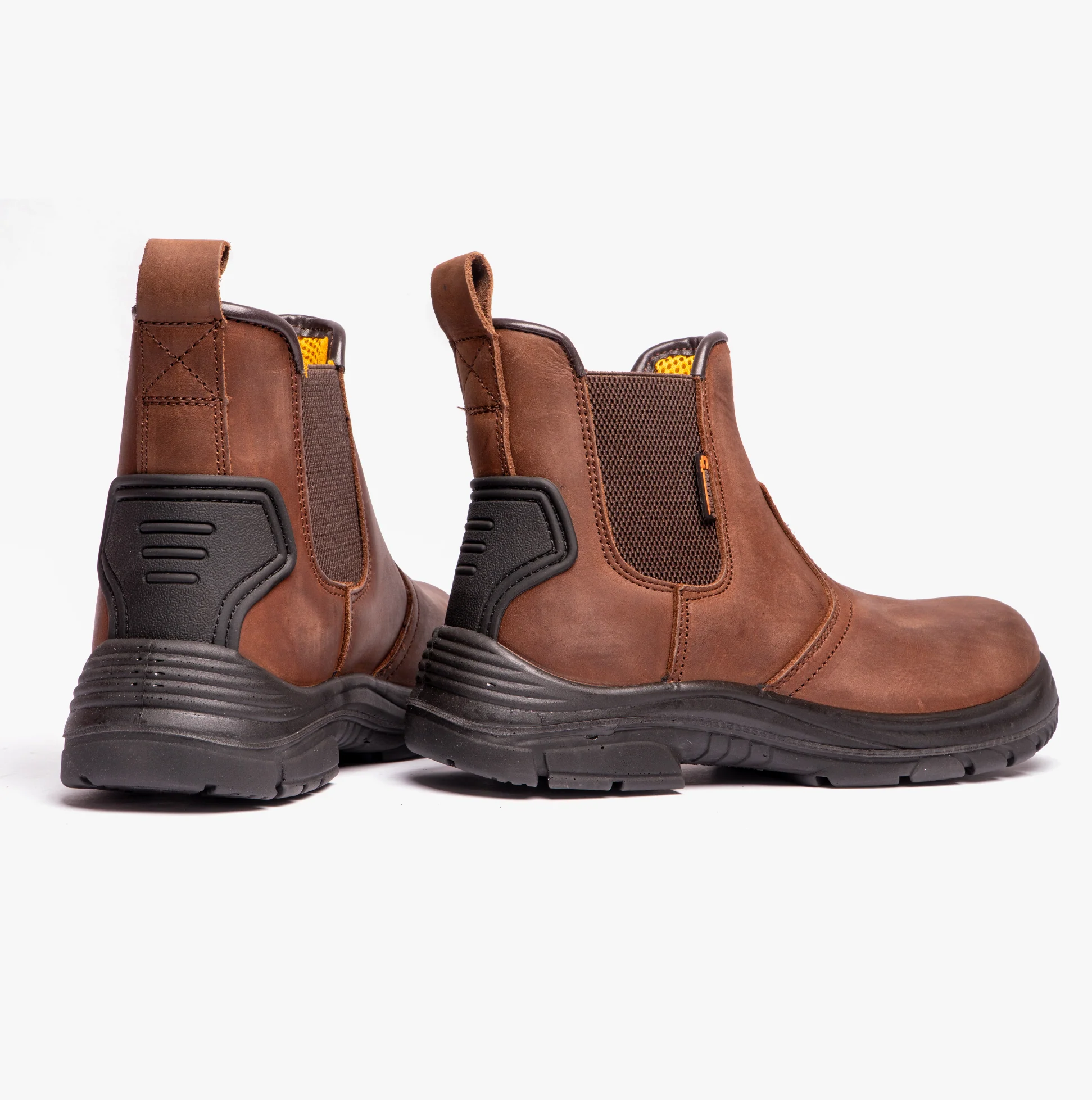 Grafters M9509B Mens Super Wide Dealer Safety Boots Brown - Image 3