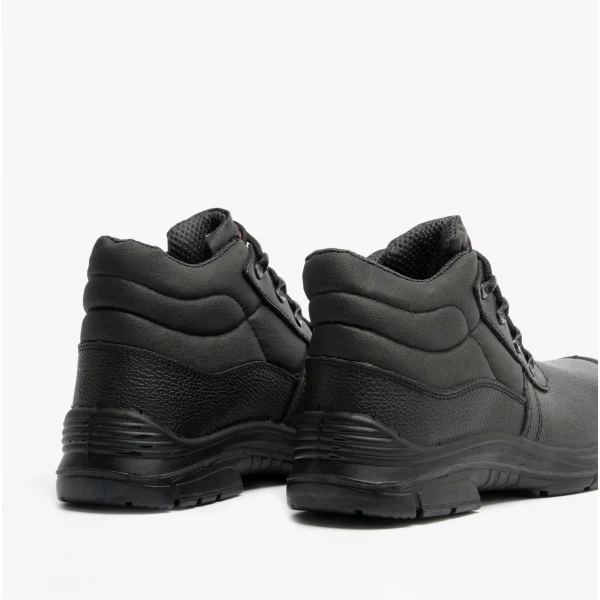Grafters M9548A Mens Leather Super Wide Chukka Safety Boots Black - Image 5
