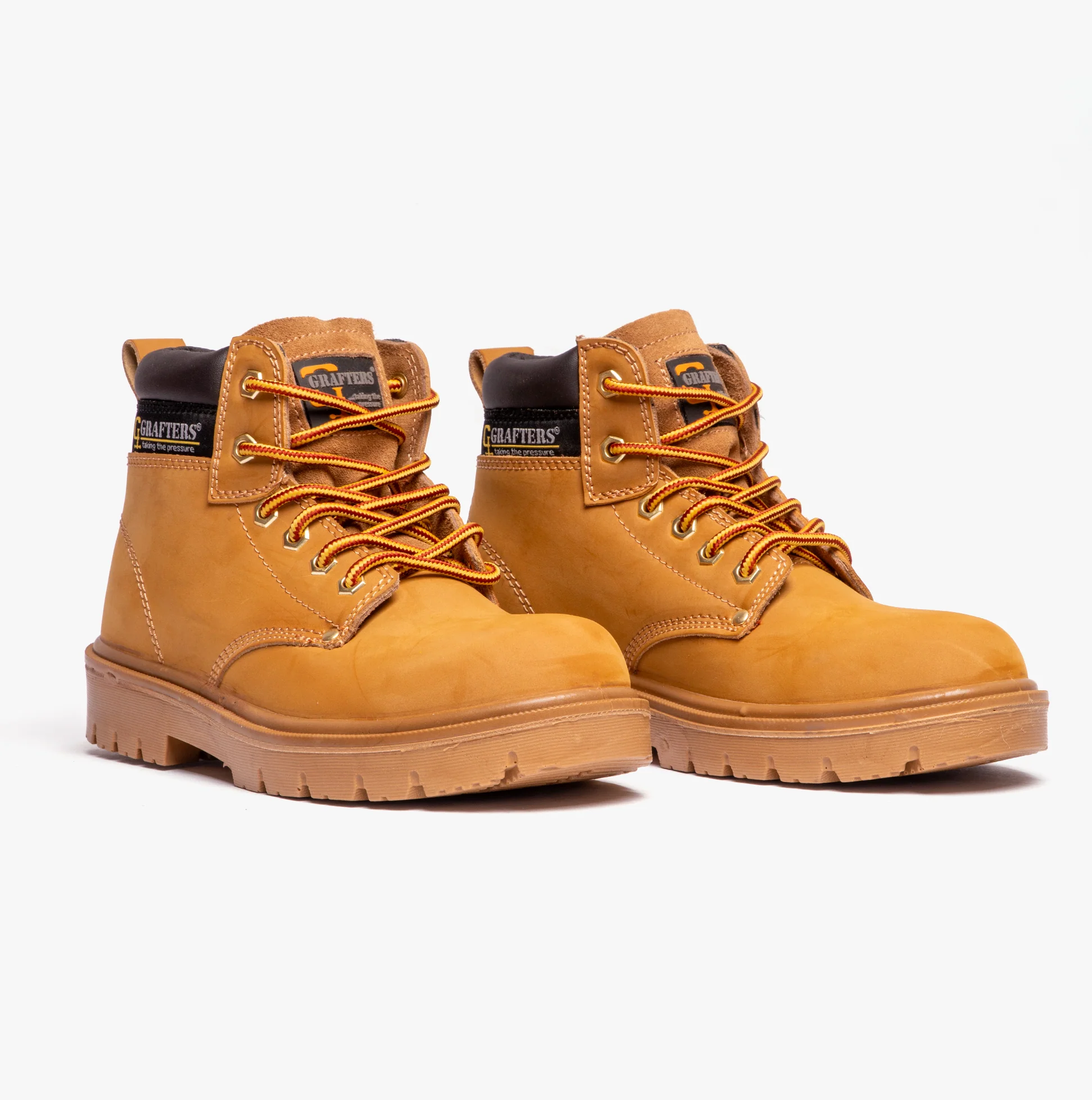 Grafters M958N Mens Leather Safety Boots Honey - Image 2