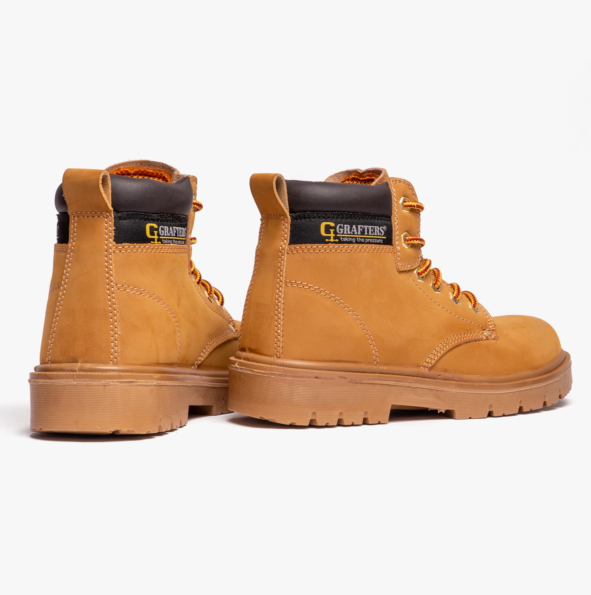 Grafters M958N Mens Leather Safety Boots Honey - Image 3