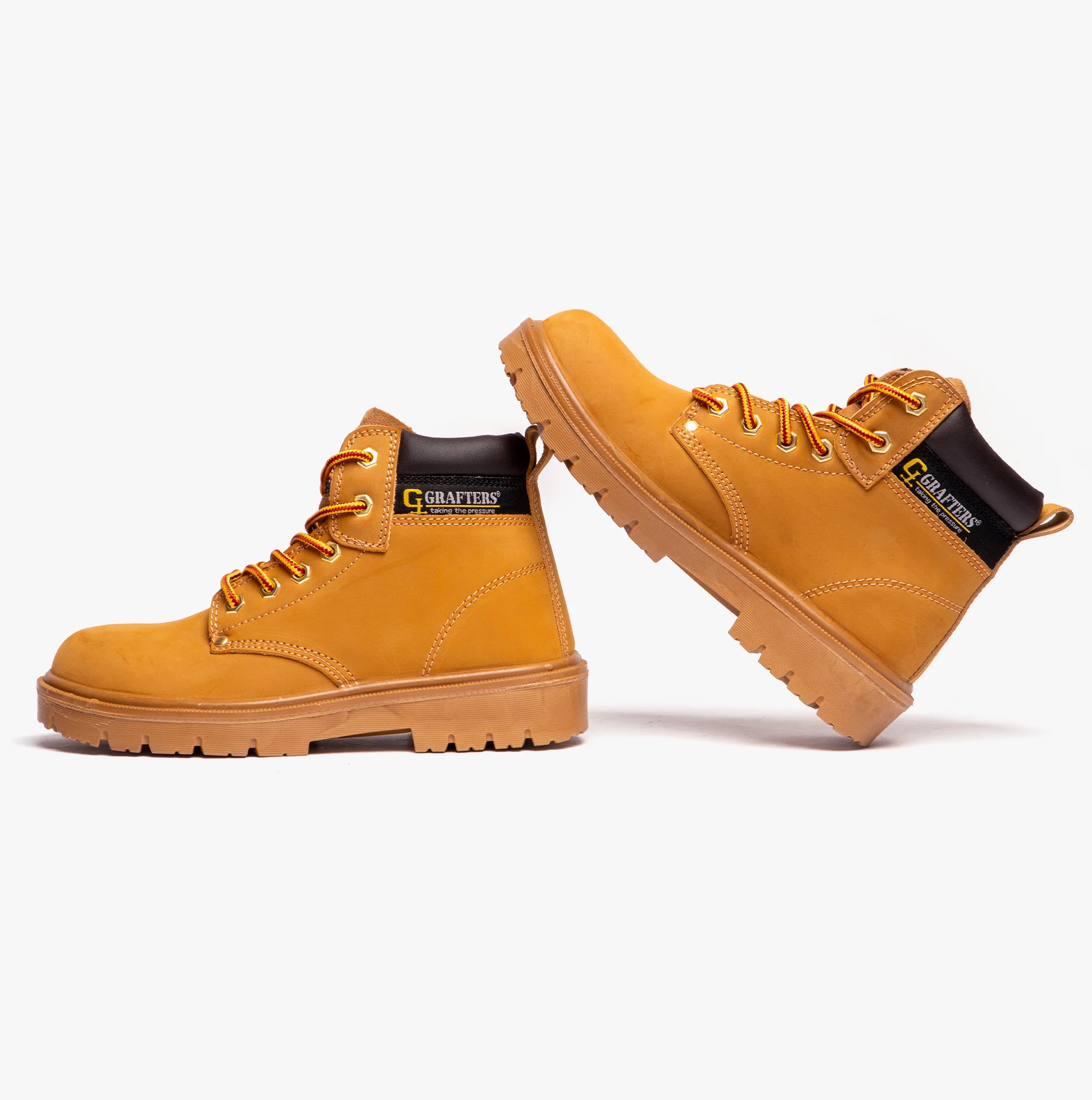 Grafters M958N Mens Leather Safety Boots Honey - Image 6