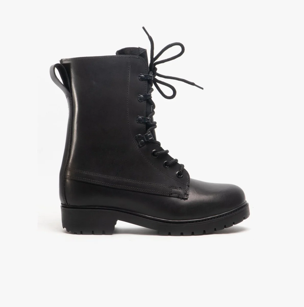 Grafters M9666A Unisex Leather Assault Boots Black - Image 5