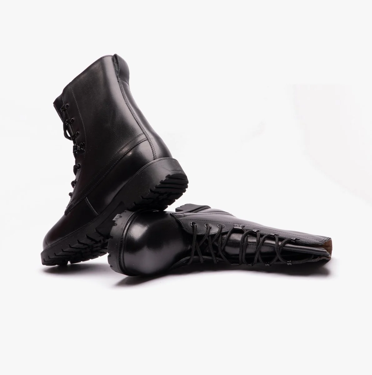 Grafters M9666A Unisex Leather Assault Boots Black - Image 7