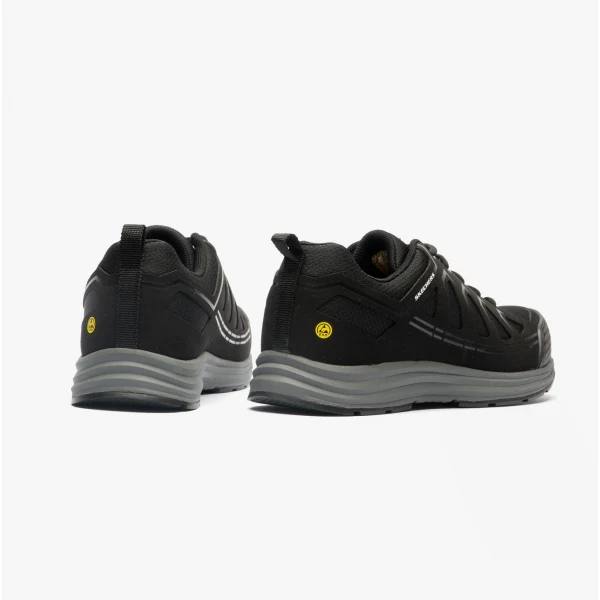 Skechers Work 200127EC MALAD II Mens Safety Trainers Black - Image 3