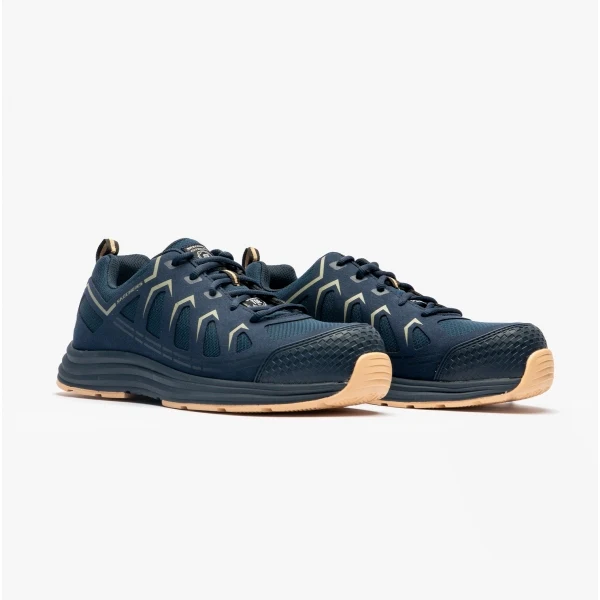 Skechers Work 200127EC MALAD II Mens Safety Trainers Navy/Tan - Image 2