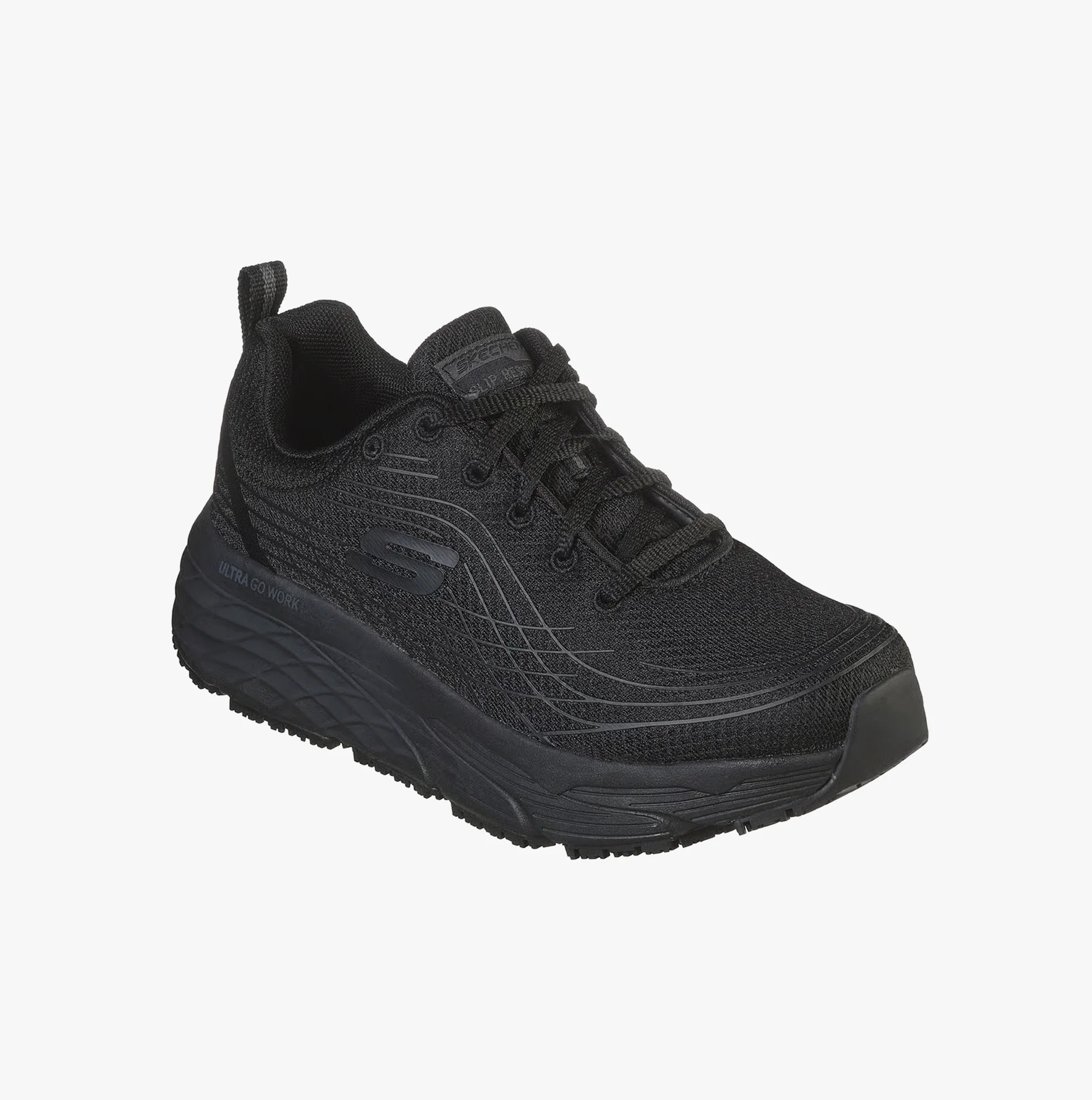 Skechers Work 108016EC MAX CUSHIONING ELITE SR Womens Occupational Trainers Black - Image 2