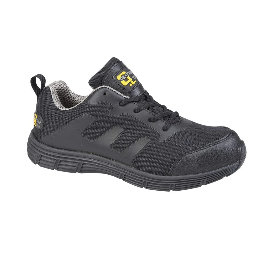 Grafters M080A Mens Safety Trainers Black - Image 4