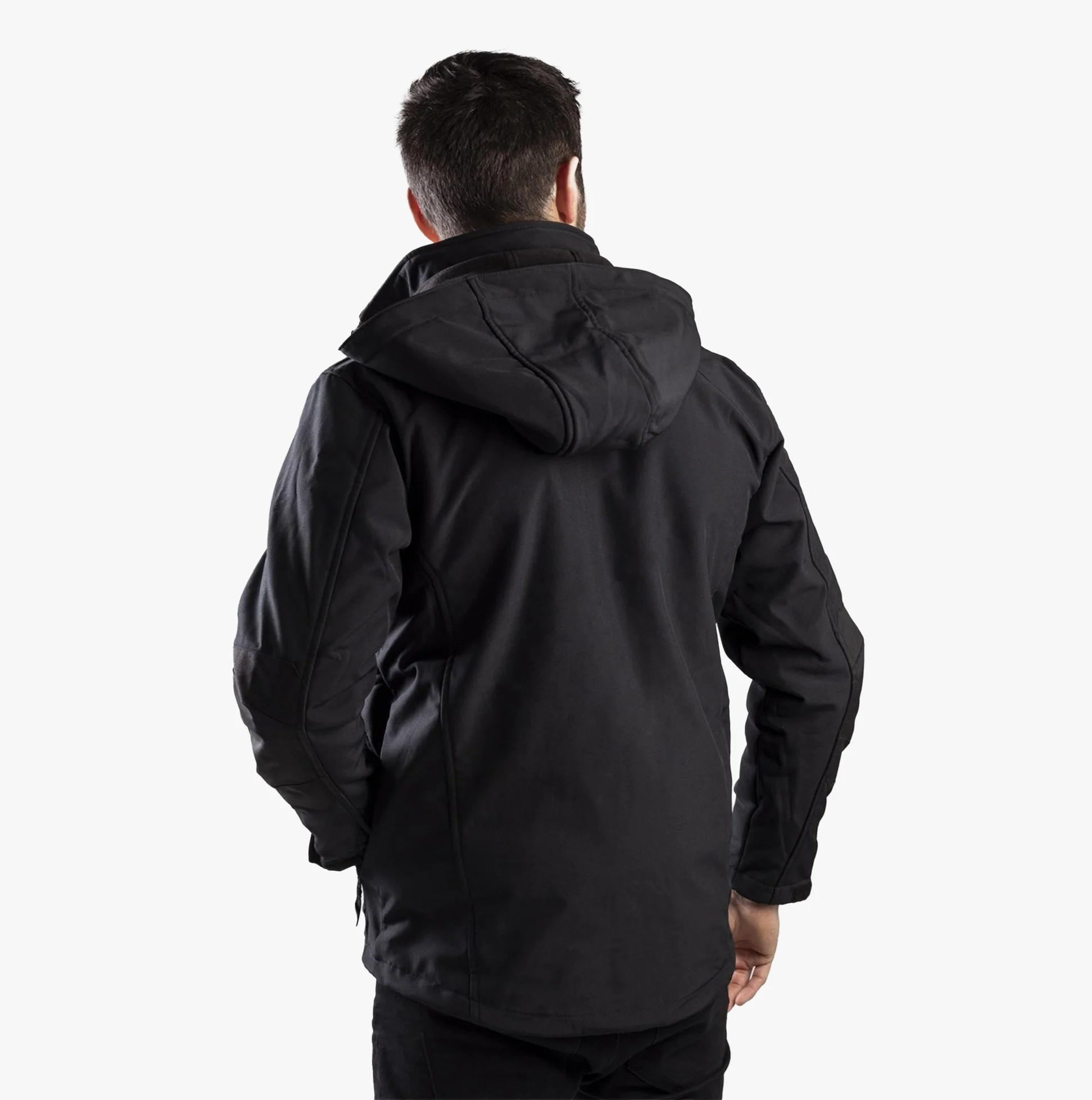 CAT MERCURY SOFT SHELL Mens Hooded Jacket Black - Image 10