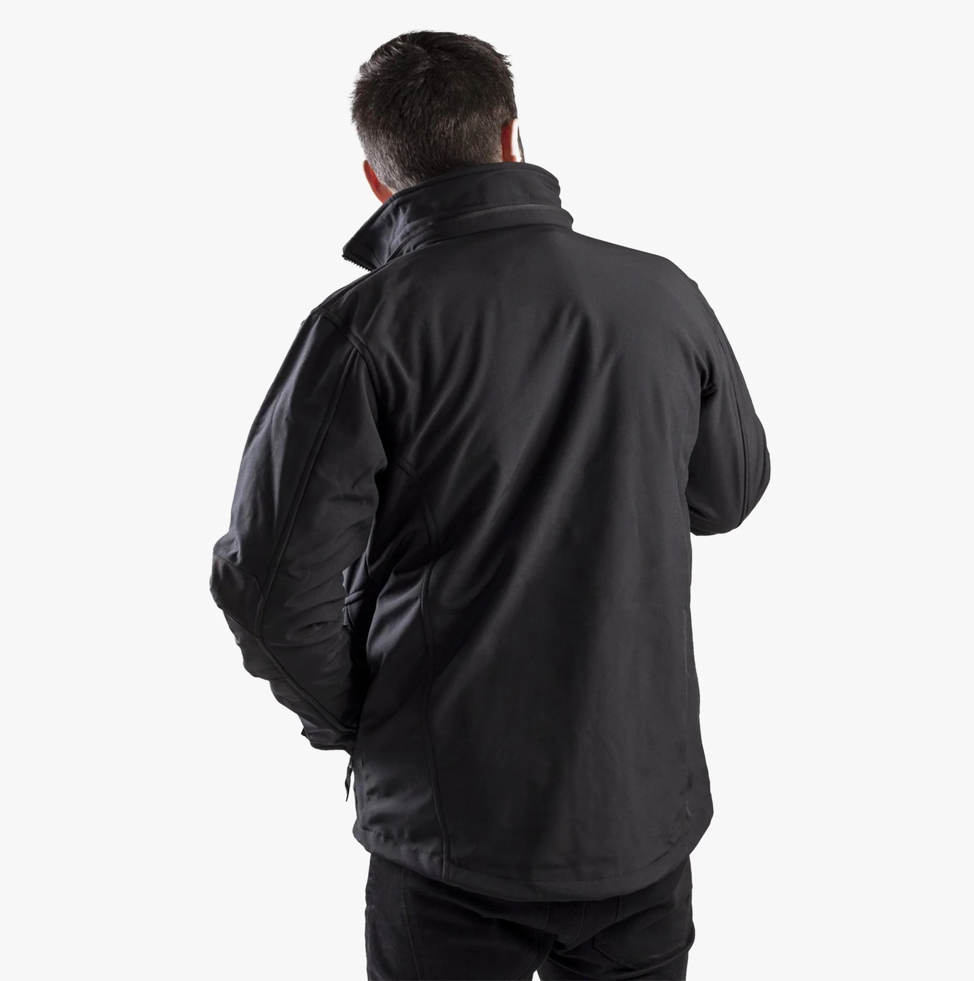 CAT MERCURY SOFT SHELL Mens Hooded Jacket Black - Image 11