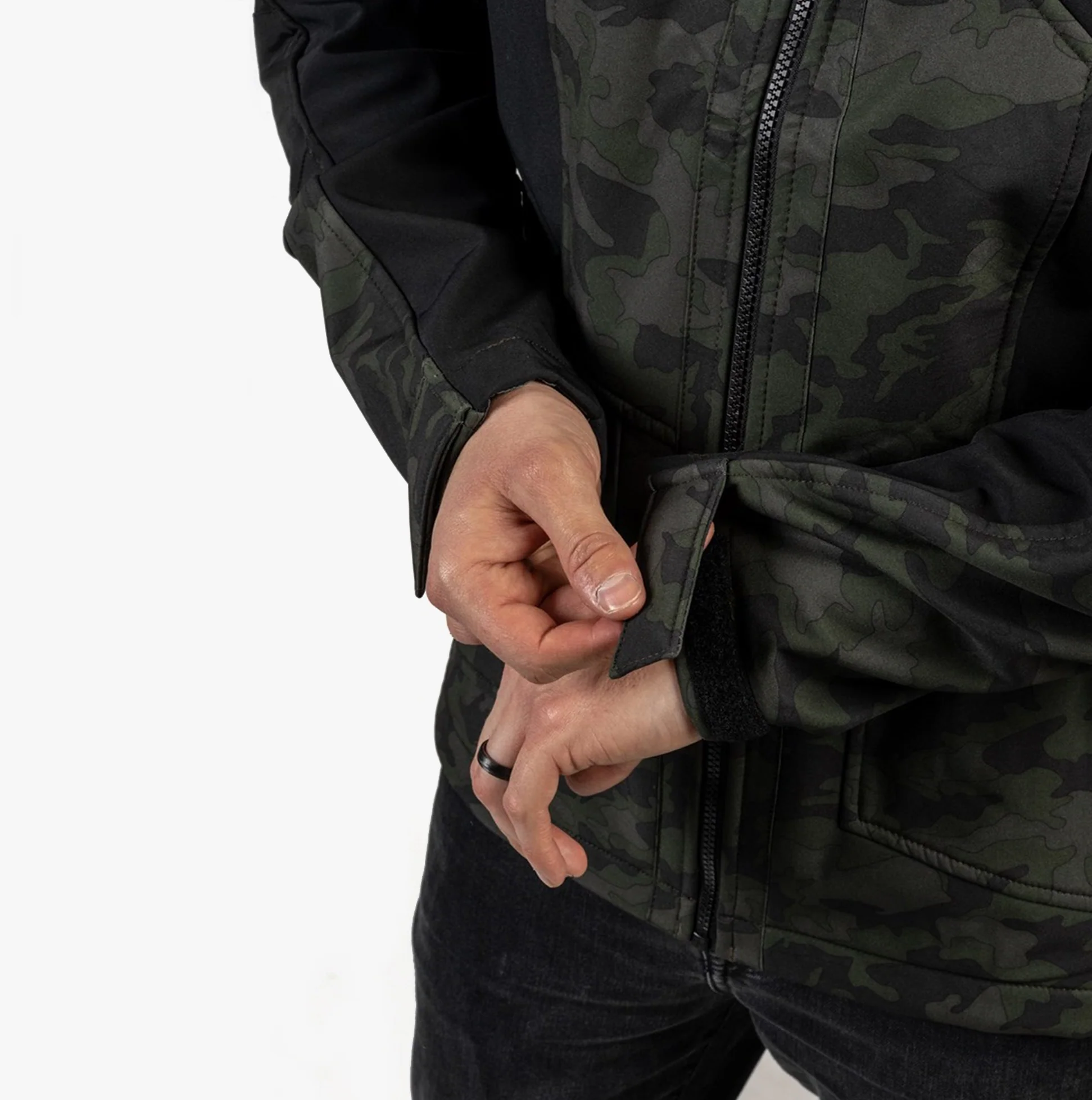 CAT MERCURY SOFT SHELL Mens Hooded Jacket Multicoloured - Image 12