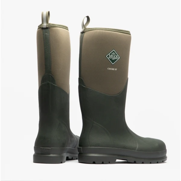 Muck Boots CHORE CLASSIC SAFETY Unisex Safety Rubber Wellington Boots Moss - Image 3
