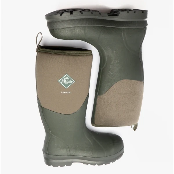 Muck Boots CHORE CLASSIC SAFETY Unisex Safety Rubber Wellington Boots Moss - Image 7