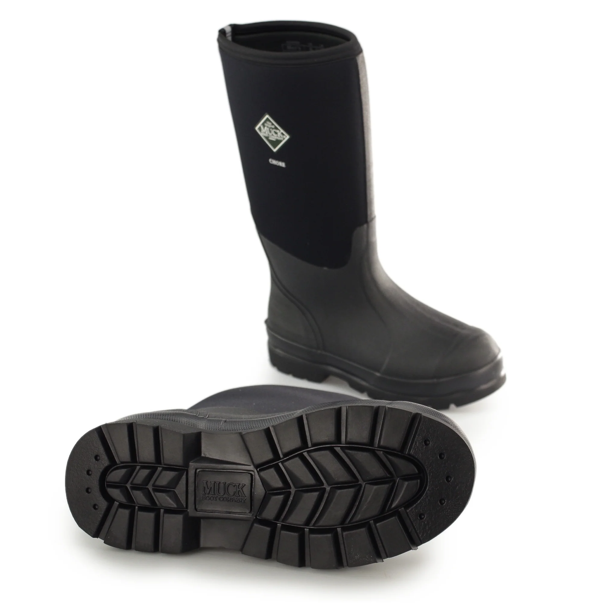 Muck Boots CHORE HI Unisex Rubber Wellington Boots Black - Image 4