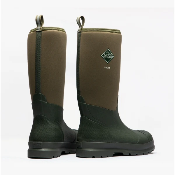 Muck Boots CHORE HI Unisex Rubber Wellington Boots Moss - Image 3