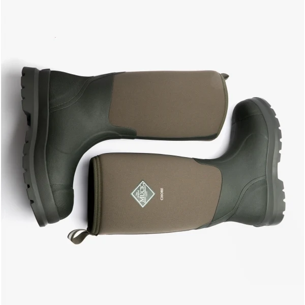 Muck Boots CHORE HI Unisex Rubber Wellington Boots Moss - Image 4