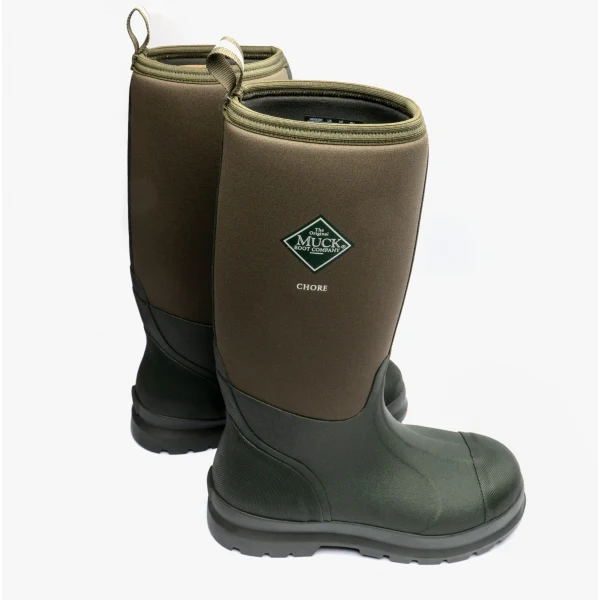 Muck Boots CHORE HI Unisex Rubber Wellington Boots Moss - Image 5
