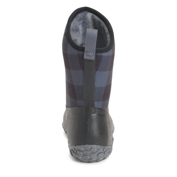 Muck Boots MUCKSTER II MID Womens Rubber Boots Black/Grey Plaid - Image 3