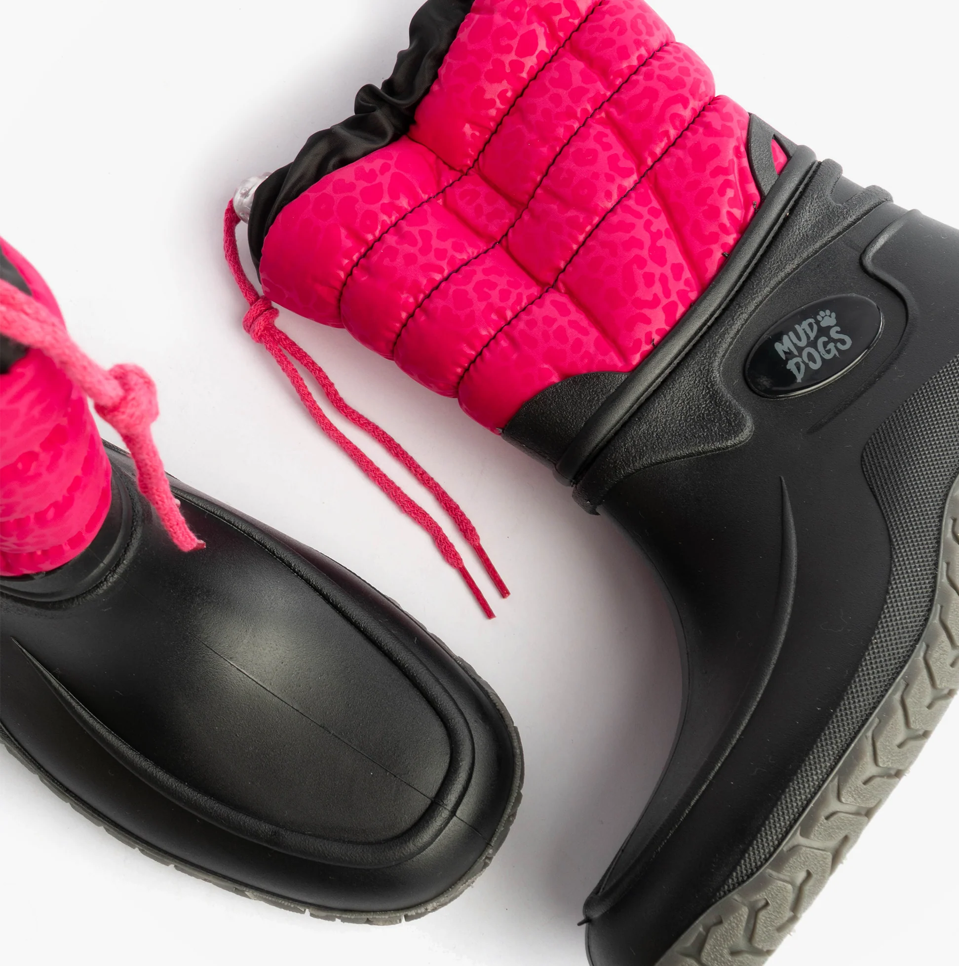Mud Dogs NORDIC Womens Warm Lined Boots Pink/Black Leopard - Image 7